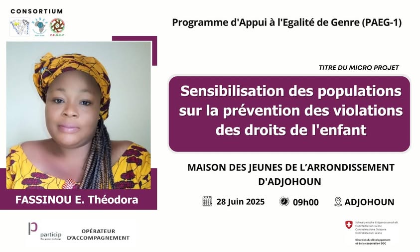 Visuel de sensobilisation Théodora Fassinou